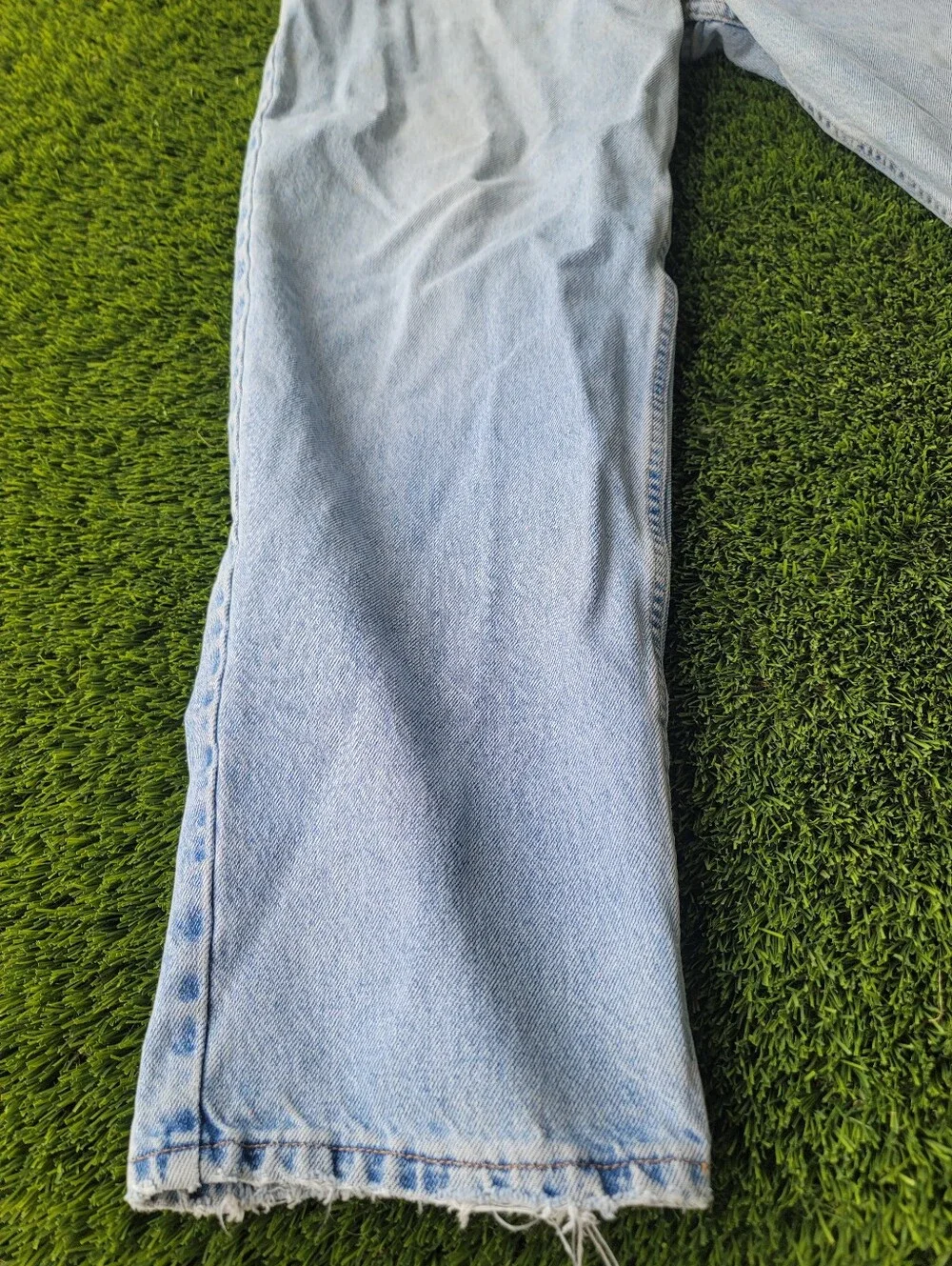 Vintage Tommy Hilfiger Men's Jeans | 36x30 | Light Wash | Y2K Distressed Denim